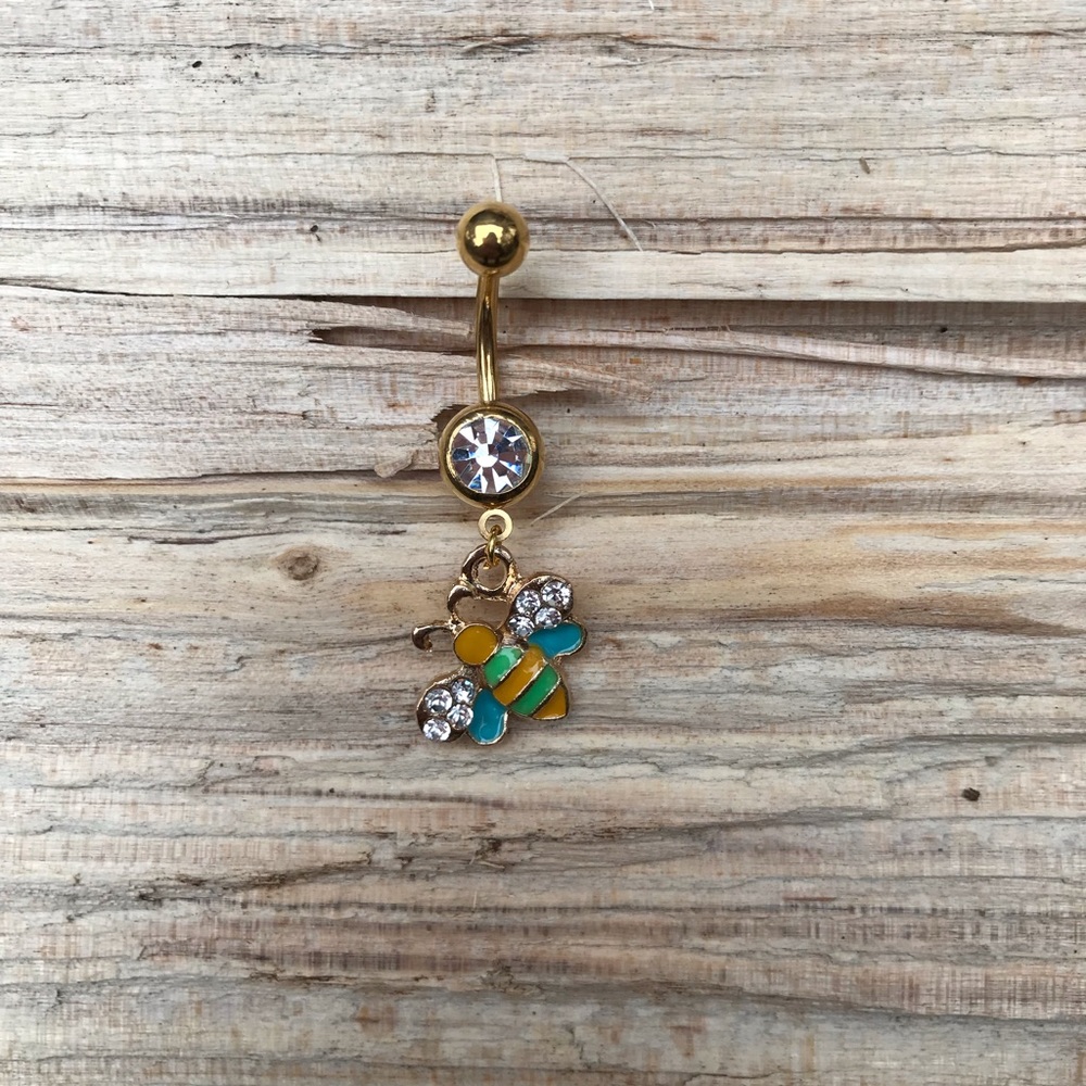 Gold Bee Belly Button‎ Navel Ring